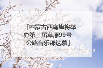 内蒙古西乌旗将举办第三届草原99号公路音乐那达慕