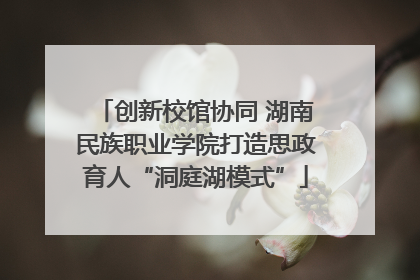 创新校馆协同 湖南民族职业学院打造思政育人“洞庭湖模式”