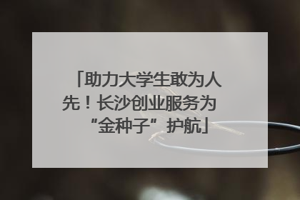 助力大学生敢为人先！长沙创业服务为“金种子”护航