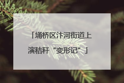 埇桥区汴河街道上演秸秆“变形记”