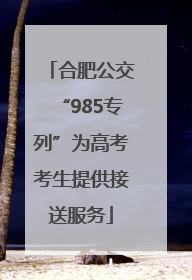 合肥公交“985专列”为高考考生提供接送服务