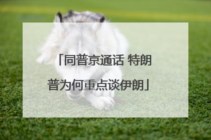同普京通话 特朗普为何重点谈伊朗
