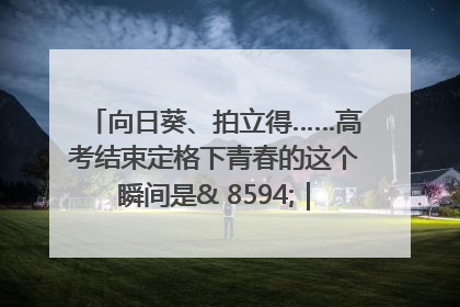 向日葵、拍立得……高考结束定格下青春的这个瞬间是& 8594;｜2025四川高考