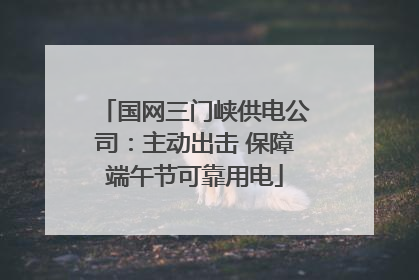国网三门峡供电公司：主动出击 保障端午节可靠用电