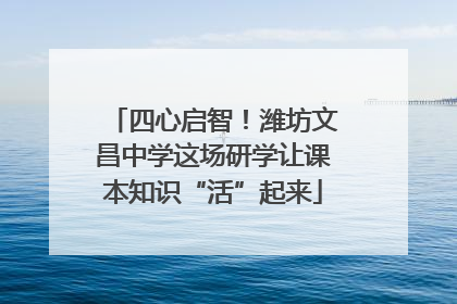 四心启智！潍坊文昌中学这场研学让课本知识“活”起来
