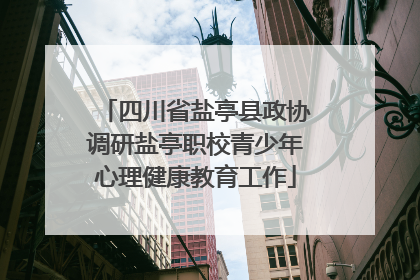 四川省盐亭县政协调研盐亭职校青少年心理健康教育工作