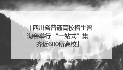 四川省普通高校招生咨询会举行 “一站式”集齐近600所高校