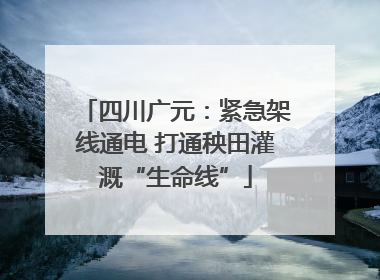 四川广元：紧急架线通电 打通秧田灌溉“生命线”