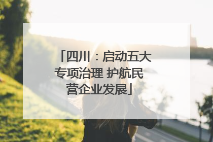 四川：启动五大专项治理 护航民营企业发展