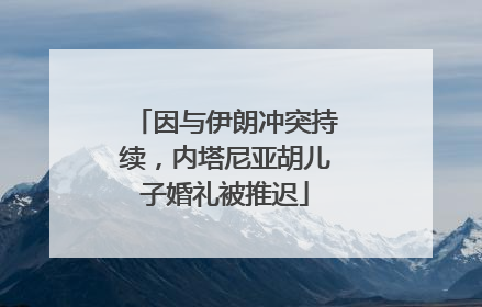 因与伊朗冲突持续，内塔尼亚胡儿子婚礼被推迟