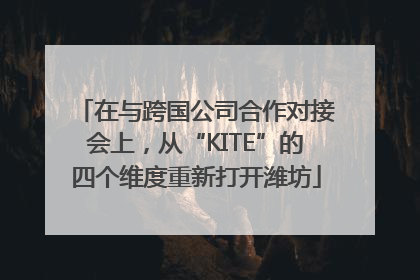 在与跨国公司合作对接会上，从“KITE”的四个维度重新打开潍坊