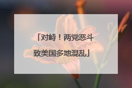 对峙！两党恶斗致美国多地混乱
