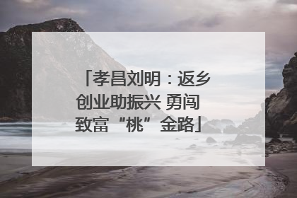 孝昌刘明：返乡创业助振兴 勇闯致富“桃”金路