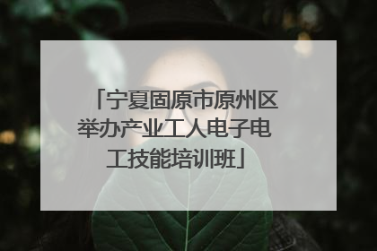 宁夏固原市原州区举办产业工人电子电工技能培训班