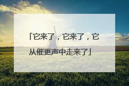 它来了，它来了，它从催更声中走来了