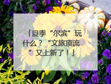 夏季“尔滨”玩什么？“文旅顶流”又上新了！