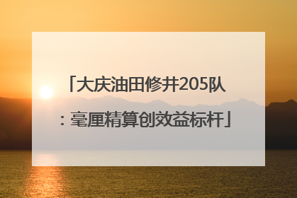 大庆油田修井205队：毫厘精算创效益标杆