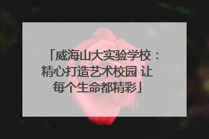 威海山大实验学校：精心打造艺术校园 让每个生命都精彩