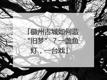 徽州古城如何造“旧梦”？一盏鱼灯，一台戏