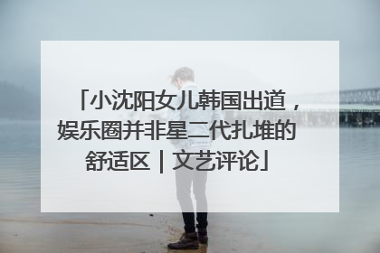 小沈阳女儿韩国出道，娱乐圈并非星二代扎堆的舒适区｜文艺评论