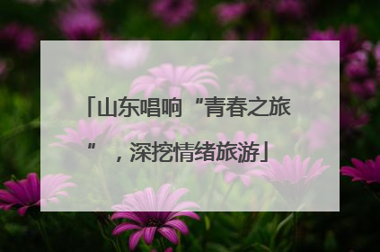山东唱响“青春之旅”，深挖情绪旅游