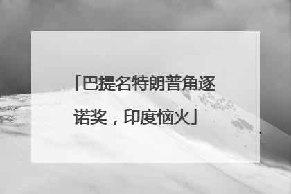 巴提名特朗普角逐诺奖，印度恼火