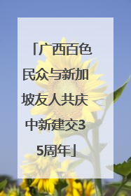 广西百色民众与新加坡友人共庆中新建交35周年