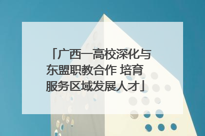 广西一高校深化与东盟职教合作 培育服务区域发展人才