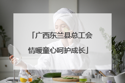 广西东兰县总工会情暖童心呵护成长
