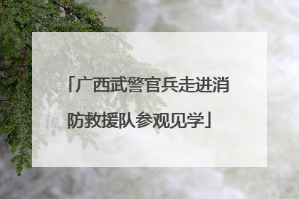广西武警官兵走进消防救援队参观见学