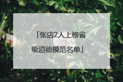 张店2人上榜省级道德模范名单
