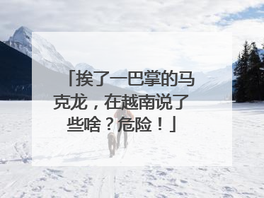 挨了一巴掌的马克龙，在越南说了些啥？危险！