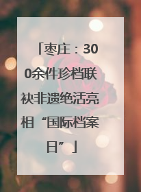 枣庄：300余件珍档联袂非遗绝活亮相“国际档案日”