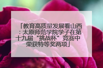 教育高质量发展看山西：太原师范学院学子在第十九届“挑战杯”竞赛中荣获特等奖两项
