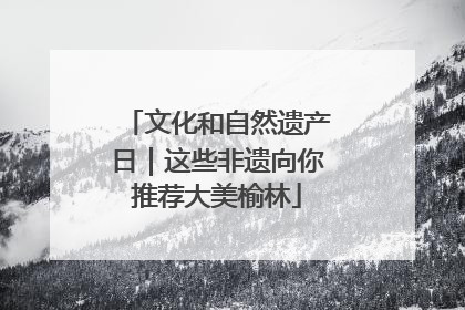 文化和自然遗产日｜这些非遗向你推荐大美榆林