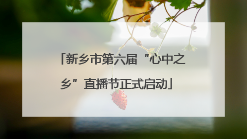 新乡市第六届“心中之乡”直播节正式启动
