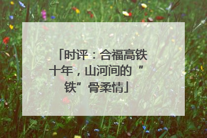 时评：合福高铁十年，山河间的“铁”骨柔情
