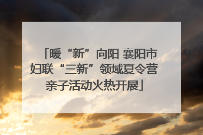 暖“新”向阳 襄阳市妇联“三新”领域夏令营亲子活动火热开展