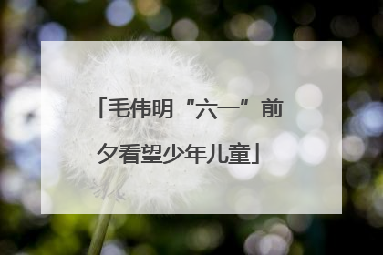 毛伟明“六一”前夕看望少年儿童