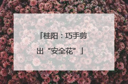 桂阳：巧手剪出“安全花”