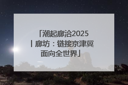 潮起廊洽2025丨廊坊：链接京津冀 面向全世界