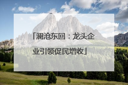 澜沧东回：龙头企业引领促民增收