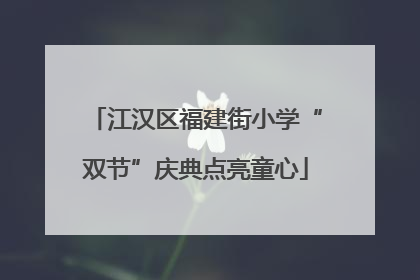 江汉区福建街小学“双节”庆典点亮童心
