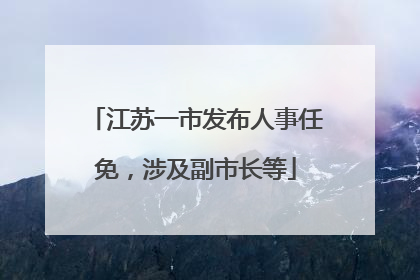 江苏一市发布人事任免，涉及副市长等