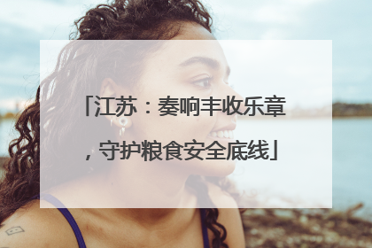 江苏：奏响丰收乐章，守护粮食安全底线