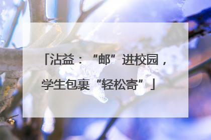 沾益：“邮”进校园，学生包裹“轻松寄”