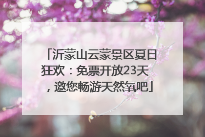 沂蒙山云蒙景区夏日狂欢：免票开放23天，邀您畅游天然氧吧