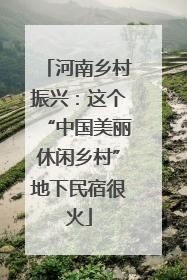 河南乡村振兴：这个“中国美丽休闲乡村”地下民宿很火