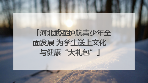 河北武强护航青少年全面发展 为学生送上文化与健康“大礼包”