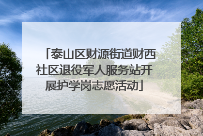 泰山区财源街道财西社区退役军人服务站开展护学岗志愿活动